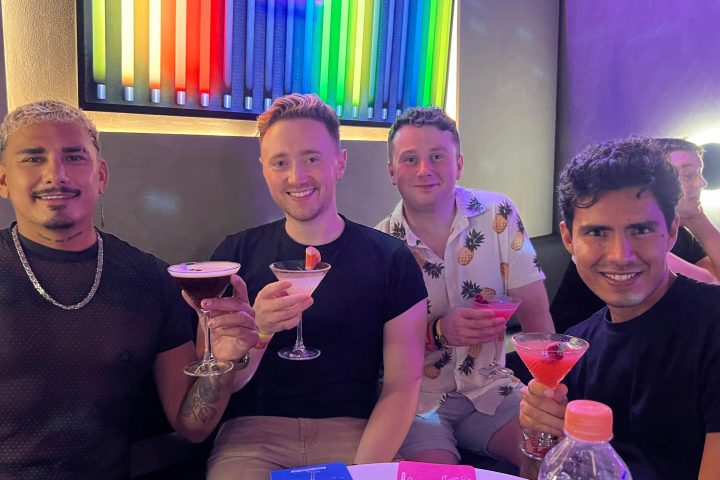 a group of people posing for the camera